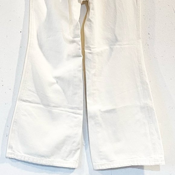 Free People, Over The Rainbow Cream, Wide Leg, High Rise, Jeans, 100% Cotton, 31 - Picture 11 of 13